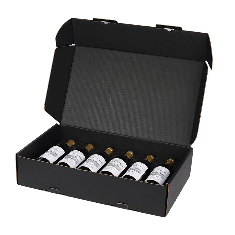 China Wholesale manufacturer red wine airplane paper box 6 bottle alcohol gift boxes with custom logo printed